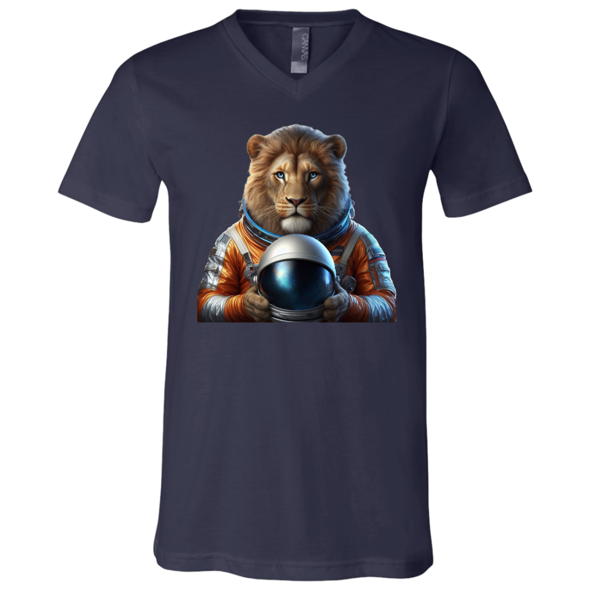 "Space Lion" Mens V-neck T-shirt | BetterSaid.co