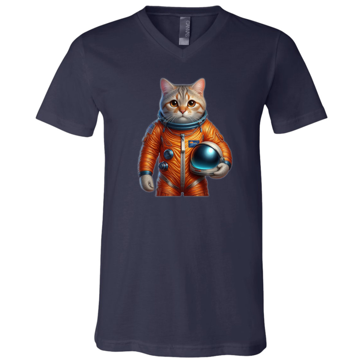 "Space Cat" Mens V-neck T-shirt | BetterSaid.co